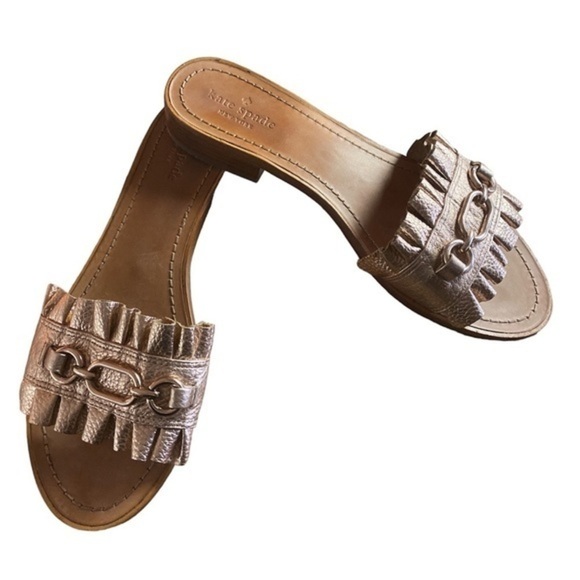Rose Gold Kate Spade ♠️ Slides - Picture 3 of 5
